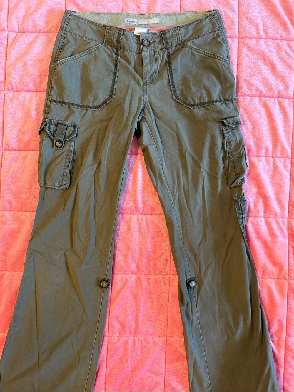Y2K Green Cargo Pants